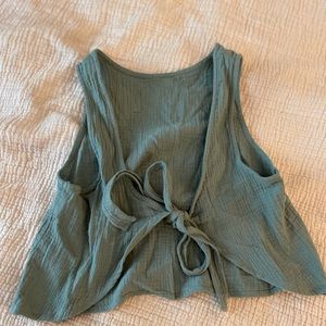Lulus Cotton gauze tie front or back vest